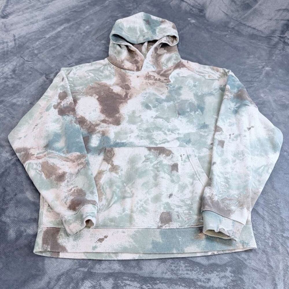 No Boundaries Oversized Fit Sweater Green & Teal Tie Dye Hoodie Sz M Y2K Skater